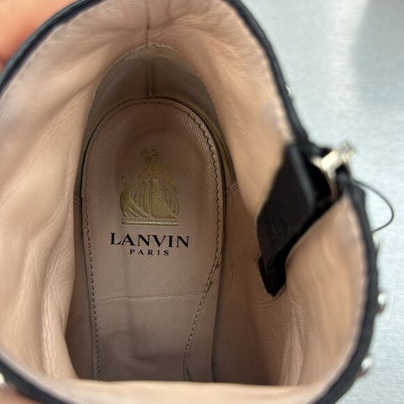 Lanvin Black Studded Ankle Boots - Picture 6 of 12